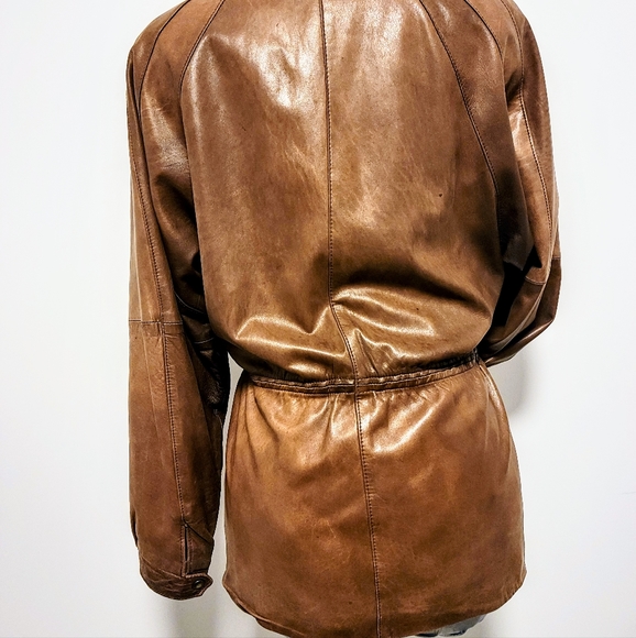 Vintage Neto Leather Mid Thigh Length Jacket - Picture 3 of 4